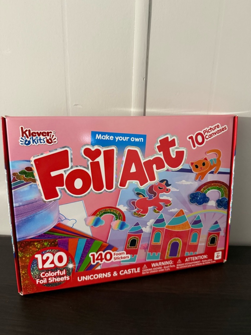 Foil Art Unicorns & Castle Craft Kit - Pink